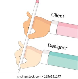 Client-Entscheider Designer ist bereit