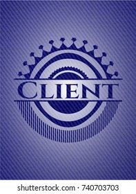 Client with denim texture