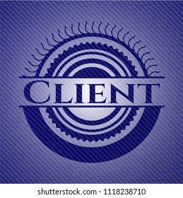 Client emblem with jean high quality background