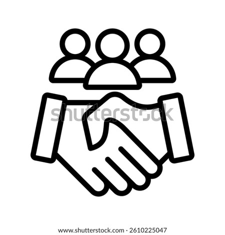 Client Engagement Line Vector Illustration On White Background.