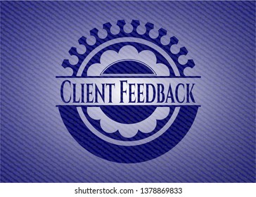 Client Feedback denim background