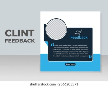 Client Feedback Design Template – A clean, modern, and user-friendly layout designed for collecting and presenting client feedback effectively. This customizable design features visually appealing ele