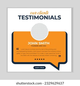 Client feedback social media post banner template. Customer feedback testimonial social media post
web banner template. client testimonials social media post banner design.