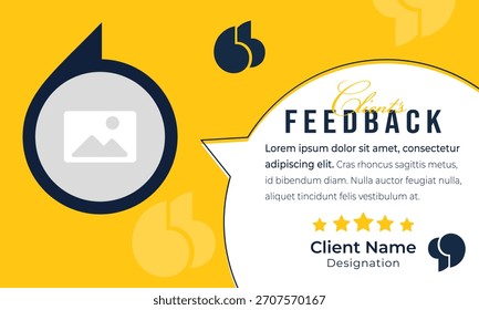 Modelo de postagem de comentários de clientes em mídias sociais. Comentários do cliente depoimento mídias sociais pós-web banner design de pacote.