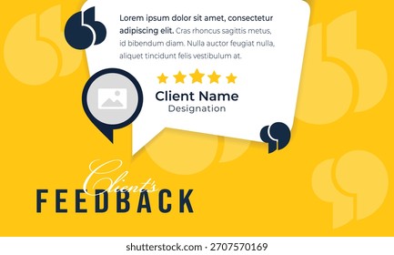 Modelo de postagem de comentários de clientes em mídias sociais. Comentários do cliente depoimento mídias sociais pós-web banner design de pacote.
