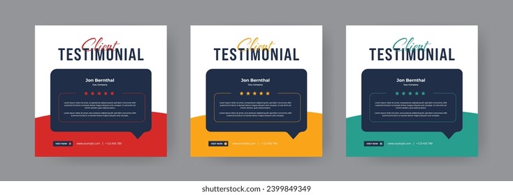 client feedback or client testimonial banner design. customer feedback testimonial template.