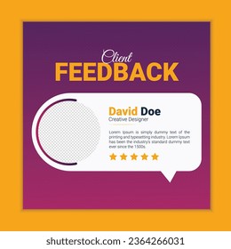 client feedback testimonial social media post