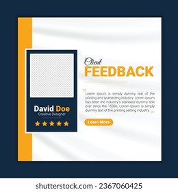 client feedback testimonial social media post