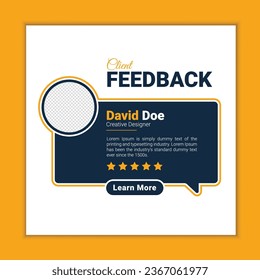 client feedback testimonial social media post