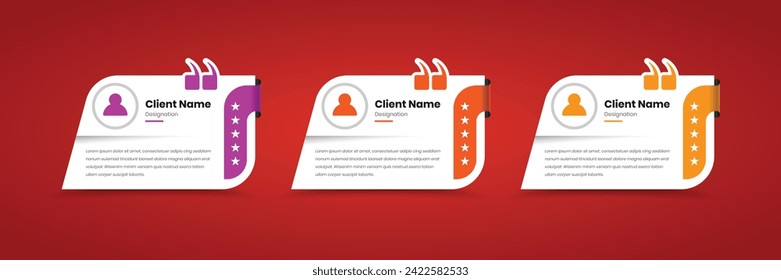 Client feedback and testimonial social media and ui card with minimal design