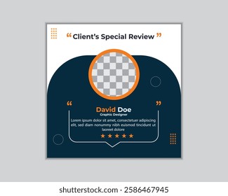 client feedback testimonial social media post design