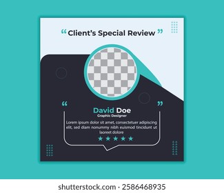 client feedback testimonial social media post Design