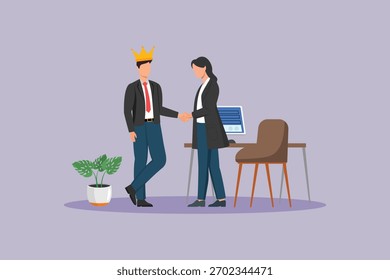 cliente primeiro no negócio. cliente Primeiro conceito. ilustração de vetor plano colorido isolado