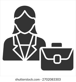 Ilustração de vetor de ícone de glifo de cliente