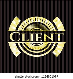 Client gold emblem or badge