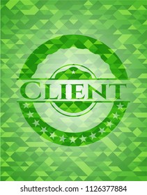 Client green mosaic emblem