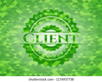 Client green mosaic emblem