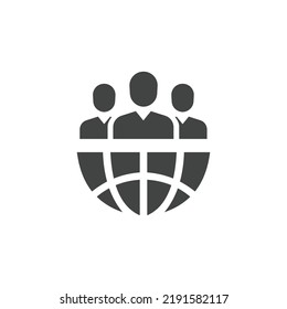 Client Grup Icon Black and White Vector Graphic