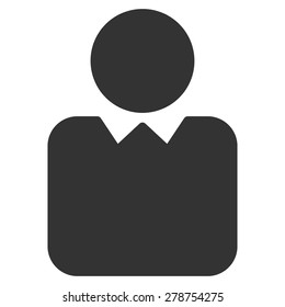 Client icon from Business Bicolor Set. This isolated flat symbol uses gray color.