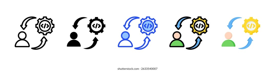Client Icon Collection With Multiple Styles