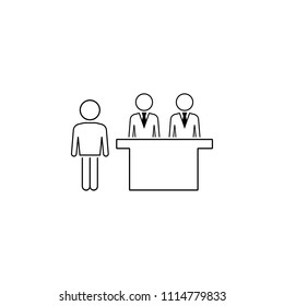 client icon. Element of business icon for mobile concept and web apps. Thin line client icon can be used for web and mobile on white background