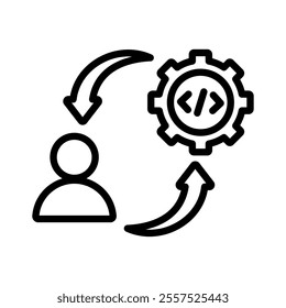 client icon line vector illustration on white background.
