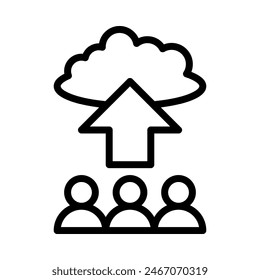 client icon or logo illustration outline black style