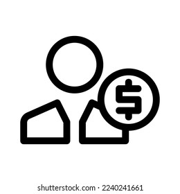icono de cliente o logotipo símbolo de signo aislado ilustración vectorial - iconos vectoriales de estilo negro de alta calidad
