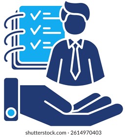 Client icon represented by Client symbol Dualtone style.