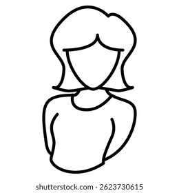 Ícone do cliente representado pelo estilo de linha women.