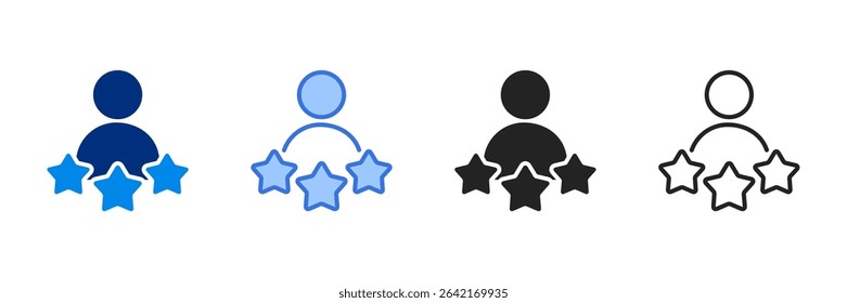 Client Icon Set Multiple Style Vector Illustration