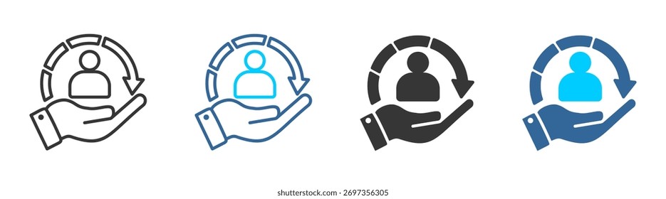 Client icon set multiple style collection