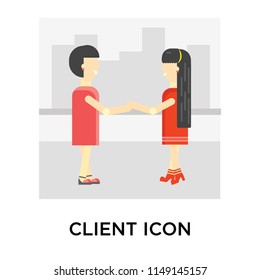 Client icon vector isolated on white background for your web and mobile app design, Client logo concept