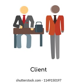 Client icon vector isolated on white background for your web and mobile app design, Client logo concept person