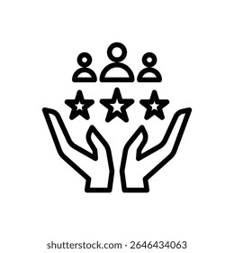 client icon vector with line style