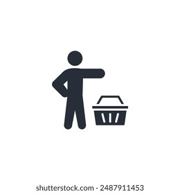 client icon. vector.Editable stroke.linear style sign for use web design,logo.Symbol illustration.