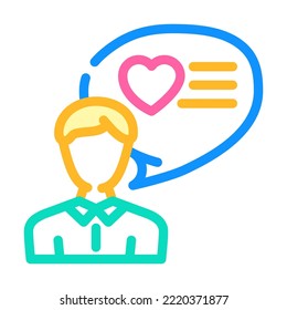 client like testimonial color icon vector. client like testimonial sign. isolated symbol illustration