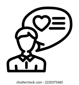 client like testimonial line icon vector. client like testimonial sign. isolated contour symbol black illustration