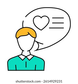 client like testimonial line icon vector. client like testimonial sign. isolated symbol illustration