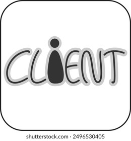 client logo design black and white