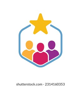 icono de fidelidad de cliente o satisfacción de cliente. concepto de testimonios positivos para un gran negocio efectivo. tendencia de estilo plano miembro moderno logotipo de diseño gráfico elemento web aislado en blanco