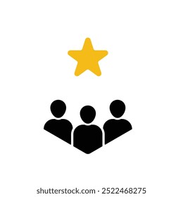 client loyalty or customer satisfaction icon. concept of positive testimonial for great effective business. flat style trend modern membership logotype graphic