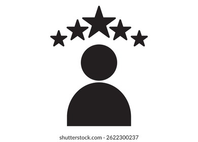 Icono de lealtad del cliente o satisfacción del Cliente. Concepto de testimonio positivo para un gran negocio efectivo.  