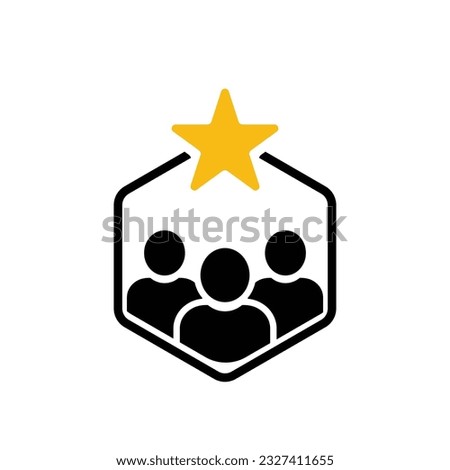 client loyalty or customer satisfaction icon. concept of positive testimonial for great effective business. flat style trend modern membership logotype graphic design web element isolated on white