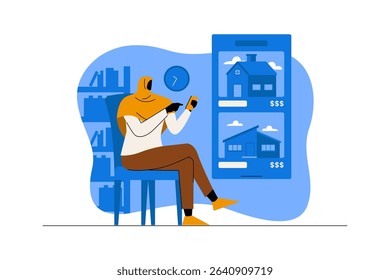 A client making a phone call to consult with a real estate agent about property listings