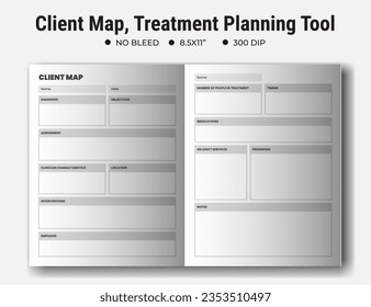 Client Map, Treatment Planning Tool, Treatment Objectives Evaluation For Clients Logbook Template, Kdp Interior