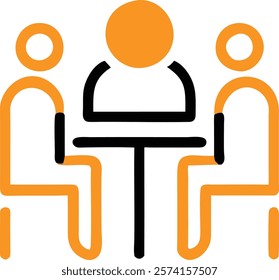 Client Meeting Concept Icon Symbolizing Collaboration and Deals, Perfect for Presentations