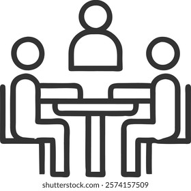 Client Meeting Concept Icon Symbolizing Collaboration and Deals, Perfect for Presentations