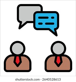 Client Meeting Icon Element For Design