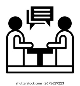 Ilustração de vetor de estilo misto do ícone de reunião do cliente